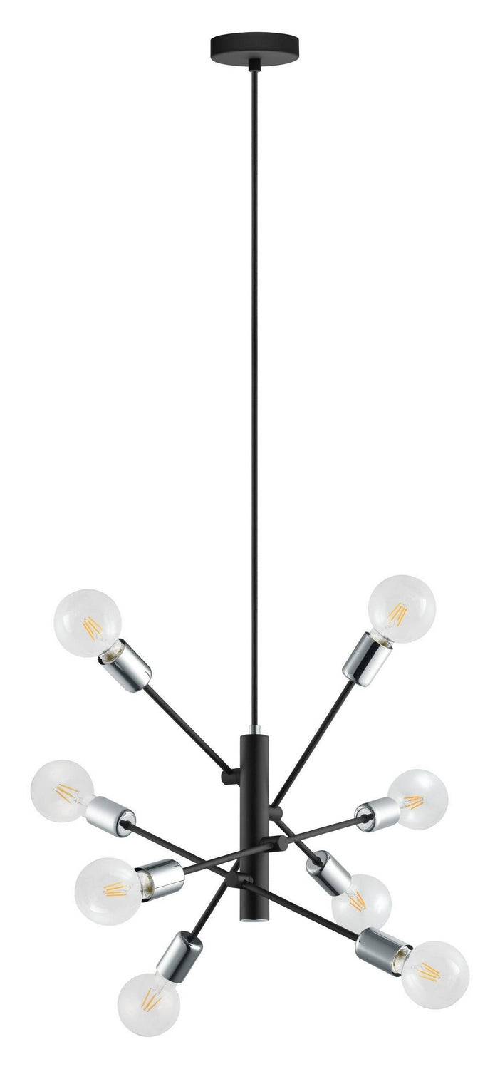 Eglo Canada - 203386A - Eight Light Pendant - Gradoli - Black & Chrome