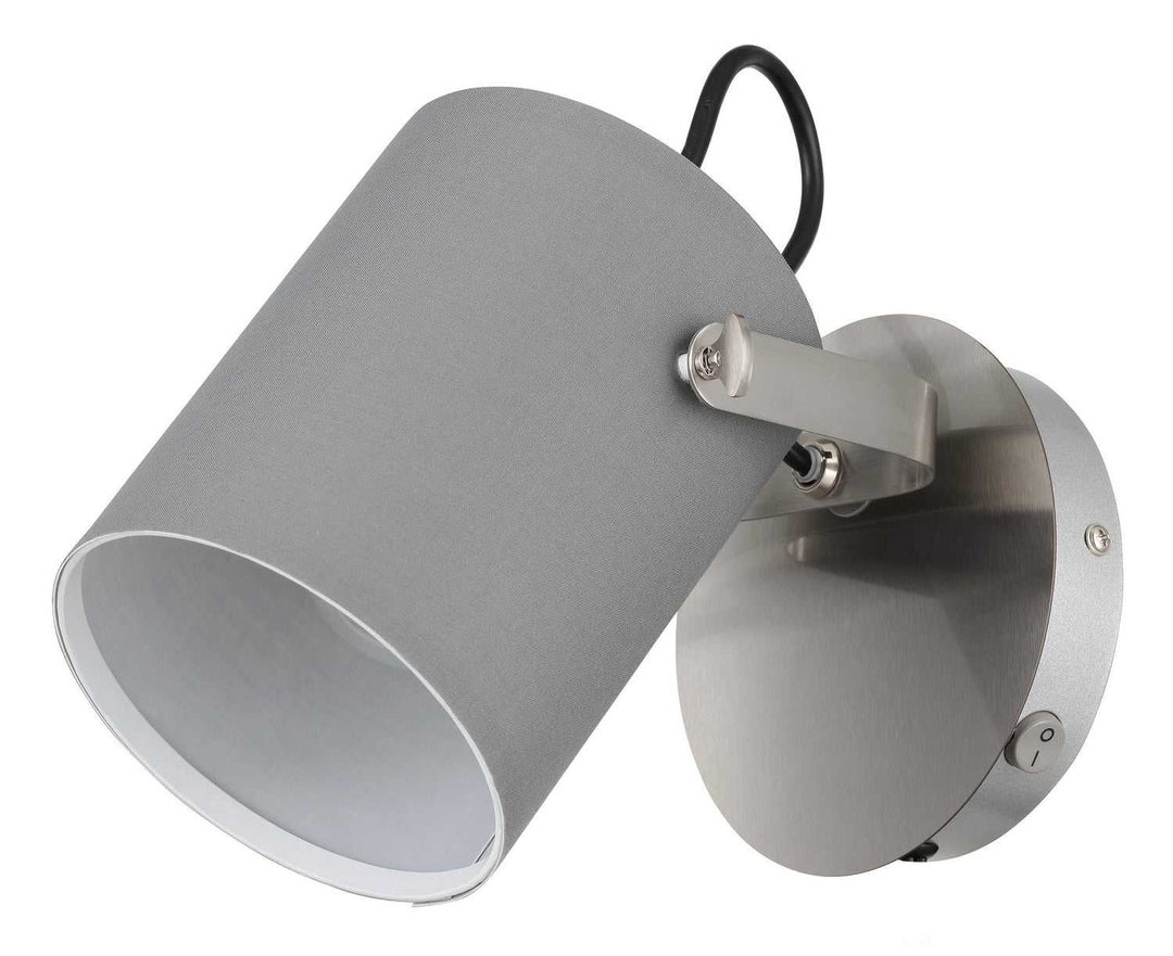 Villabate One Light Wall Sconce in Matte Nickel Eglo Canada