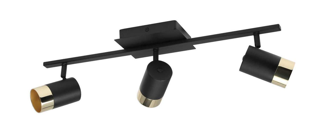 Tomares Three Light Fixed Track Light in Black Eglo Canada