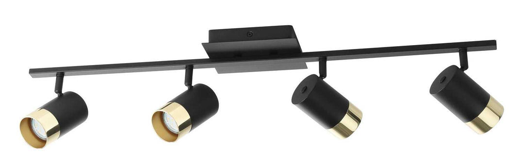 Tomares Four Light Fixed Track Light in Black Eglo Canada