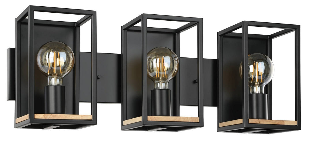 Eglo Canada - 205363A - Three Light Bath/Vanity - Libertad - Black & Natural Wood