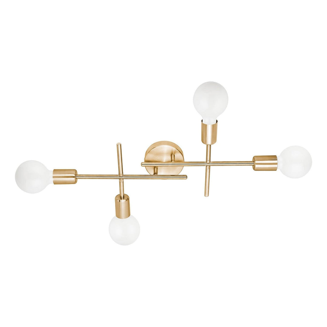 Avondale Four Light Wall/Ceiling Light in Brushed Gold Eglo Canada