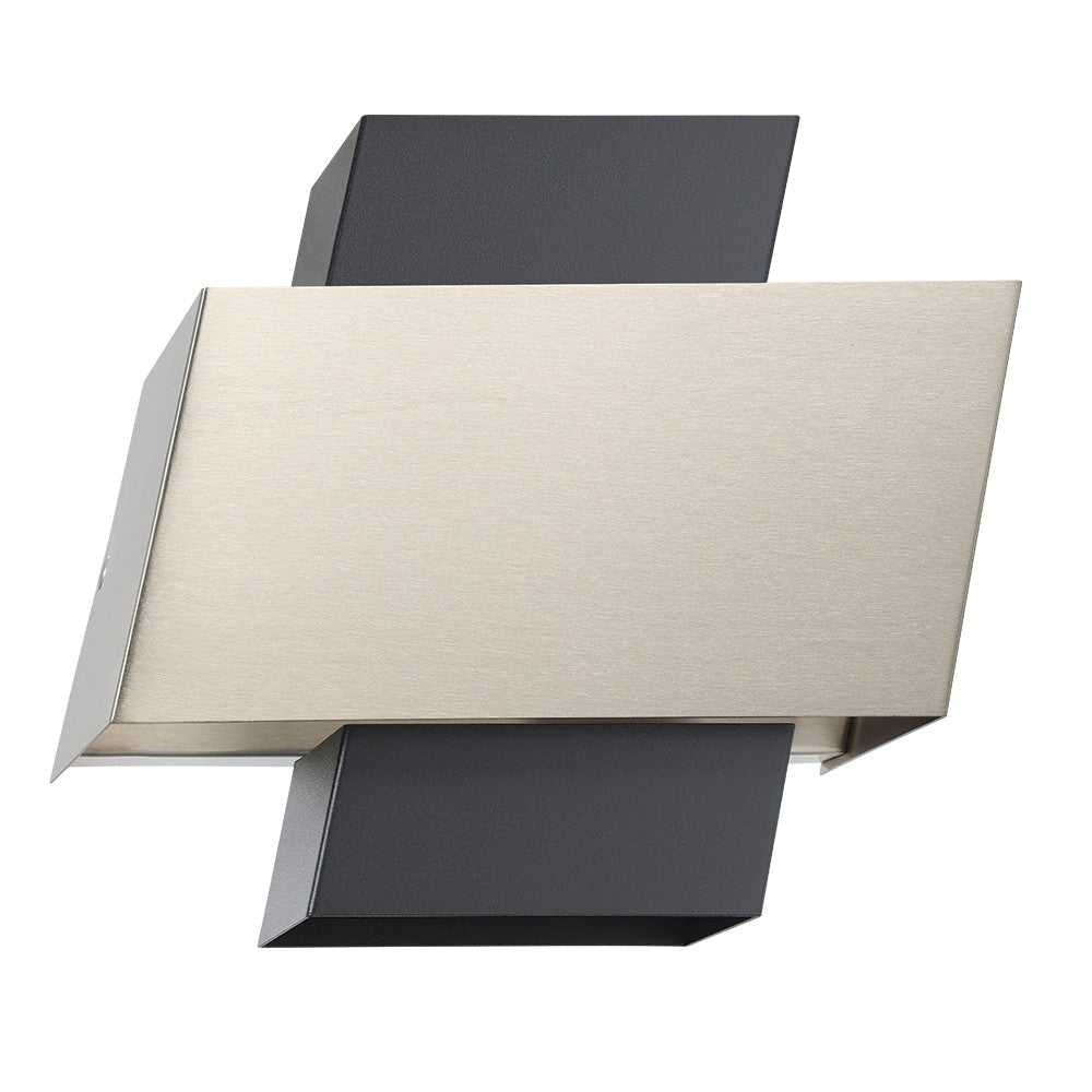 Timparossa One Light Wall Sconce in Black And Brushed Nickel Eglo Canada