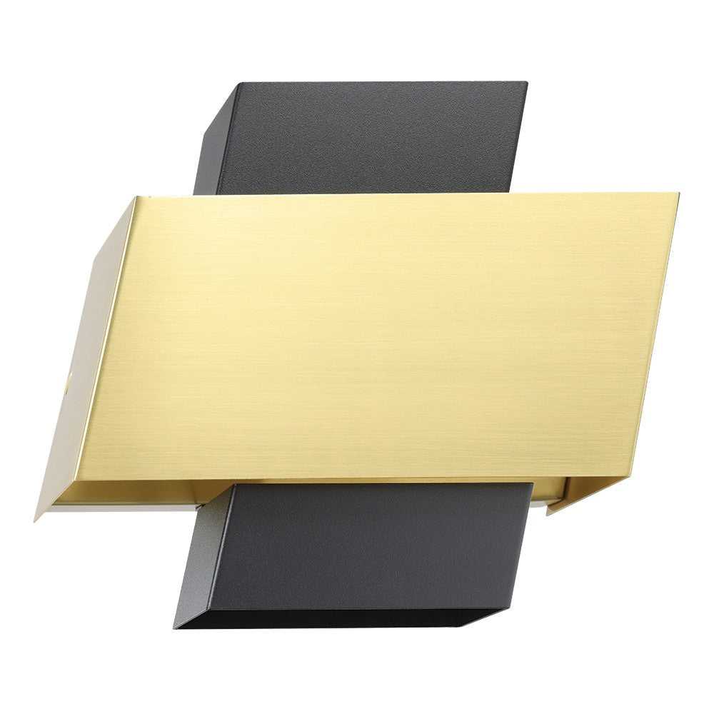 Timparossa One Light Wall Sconce in Black And Brushed Brass Eglo Canada
