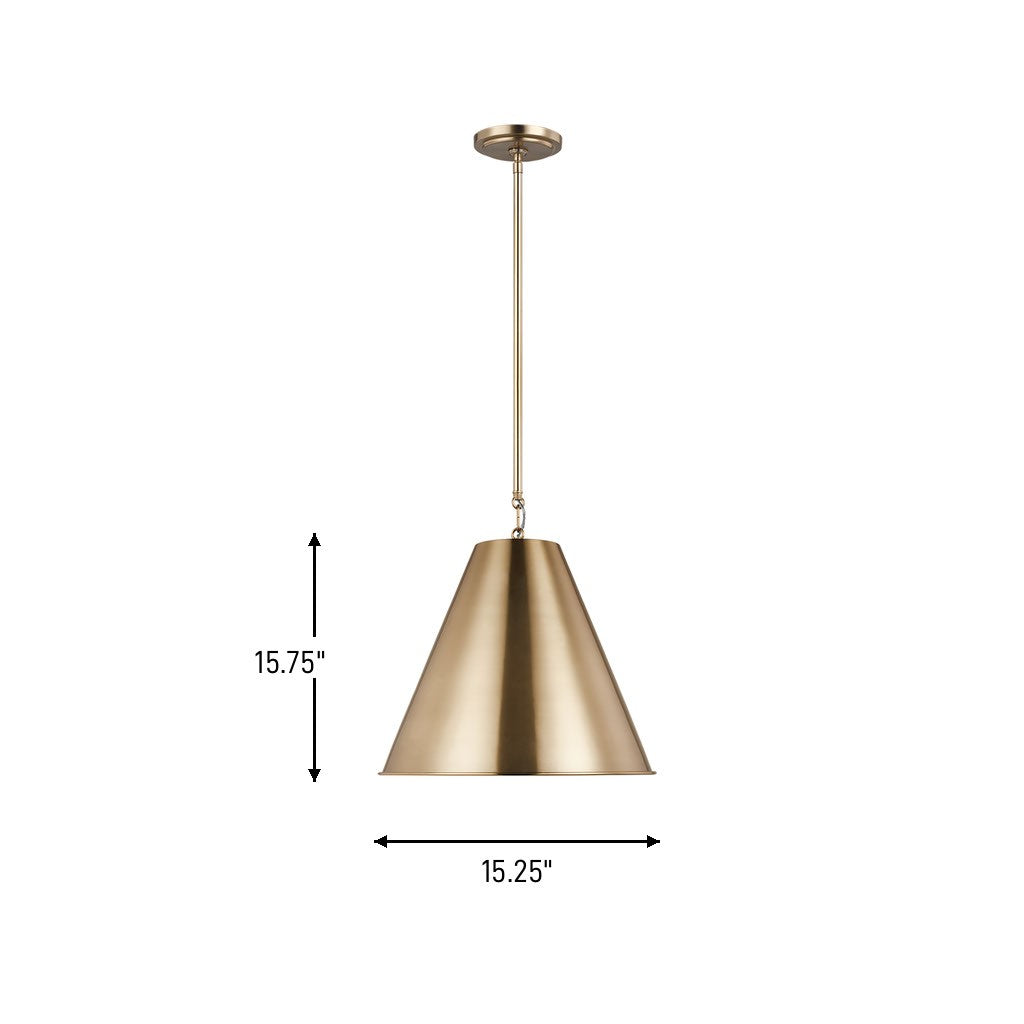 Visual Comfort Studio Canada - 6585101-848 - One Light Pendant - Gordon - Satin Brass