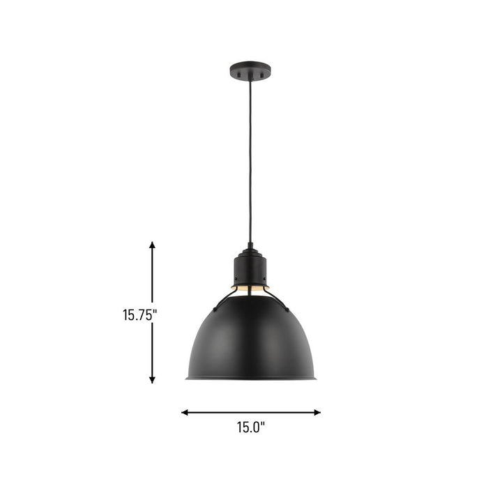 Visual Comfort Studio Canada - 6680301-112 - One Light Pendant - Huey - Midnight Black