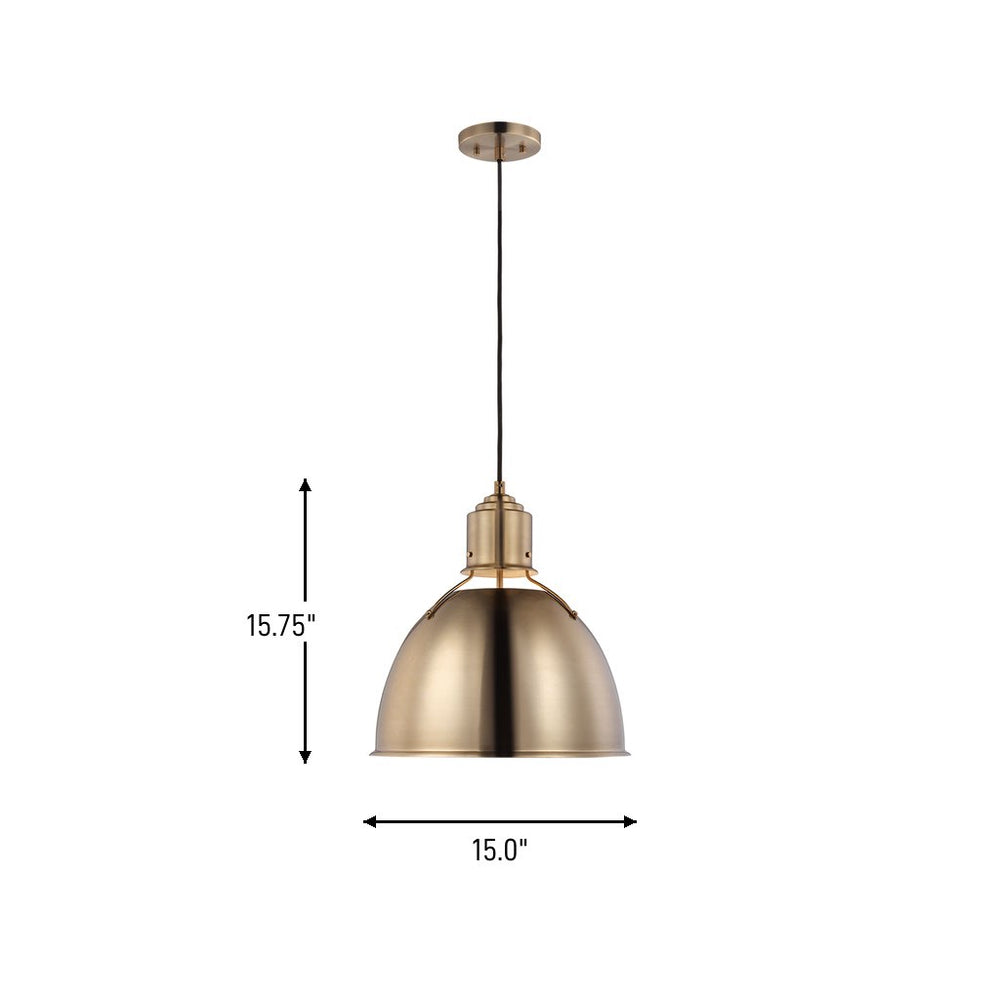 Visual Comfort Studio Canada - 6680301-848 - One Light Pendant - Huey - Satin Brass