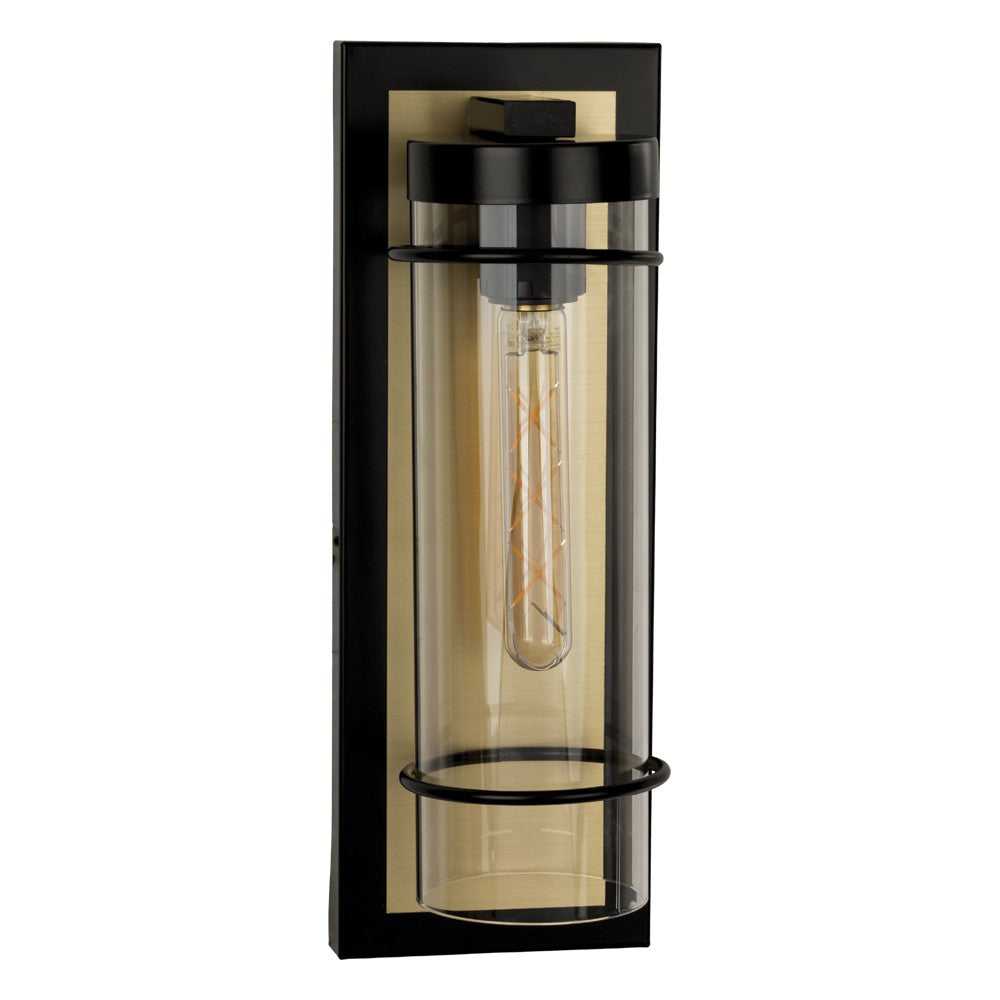 Colantro LED Outdoor Wall Mount in Black, Brushed Gold Eglo Canada