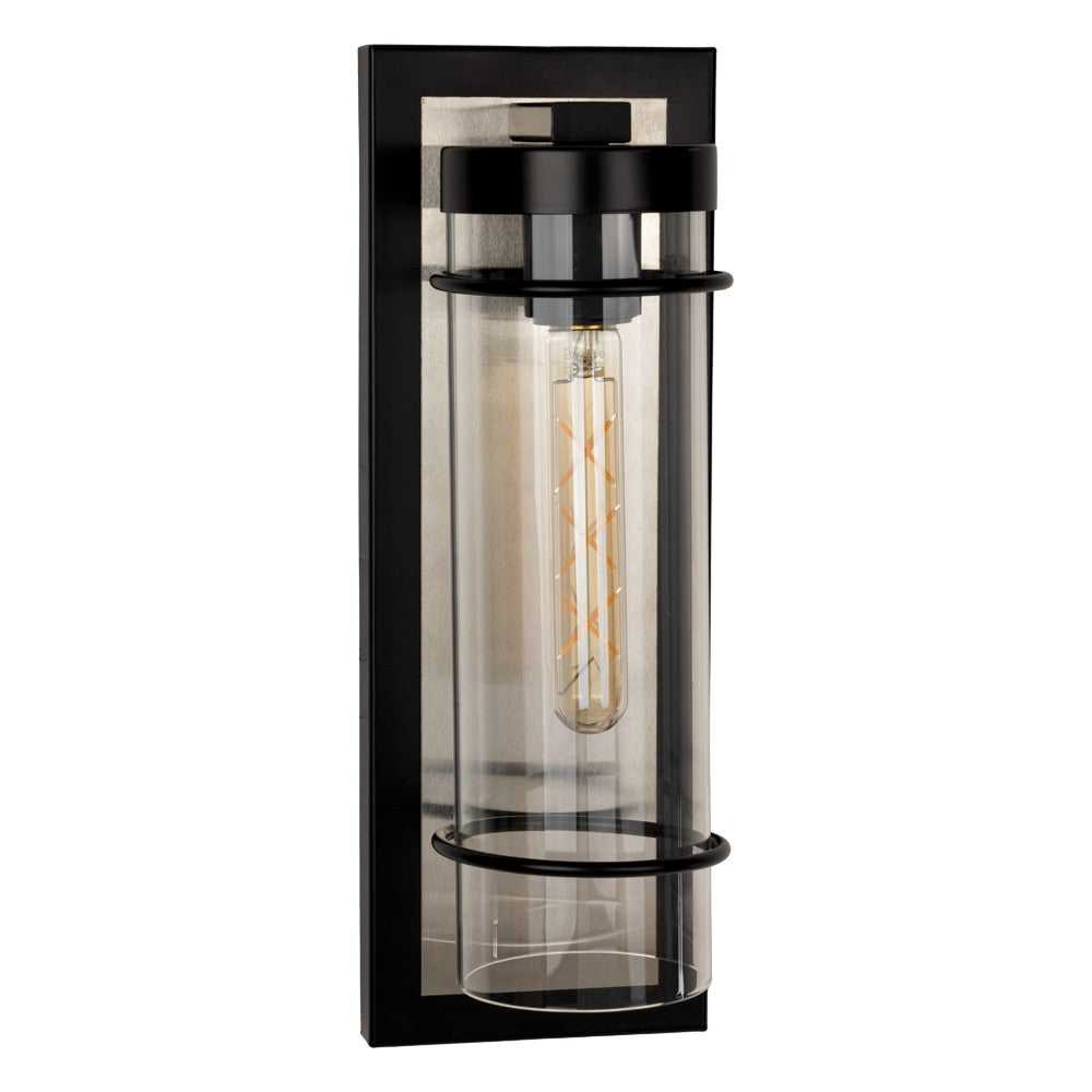 Colantro LED Outdoor Wall Mount in Black, Brushed Nickel Eglo Canada