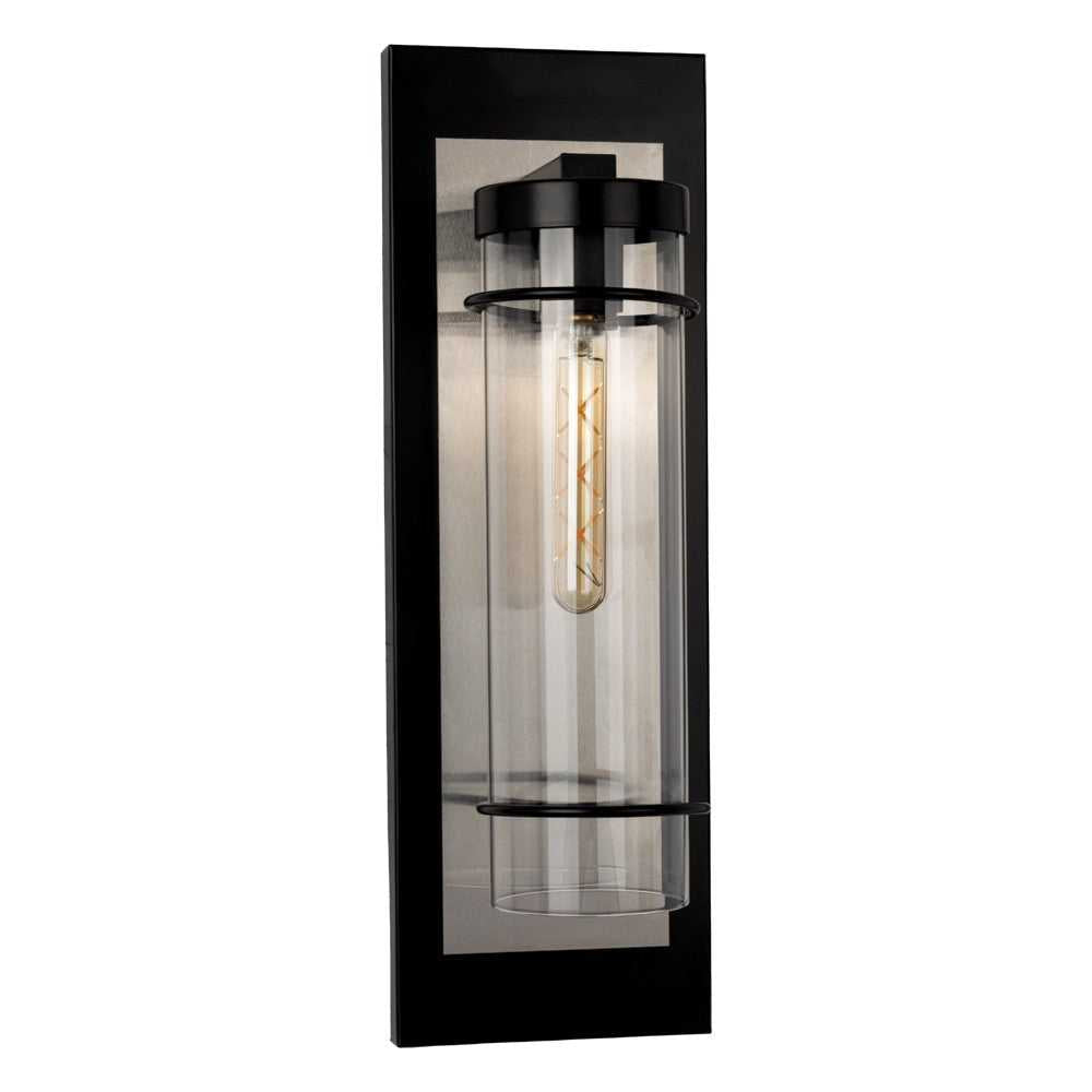 Colantro LED Outdoor Wall Mount in Black, Brushed Nickel Eglo Canada