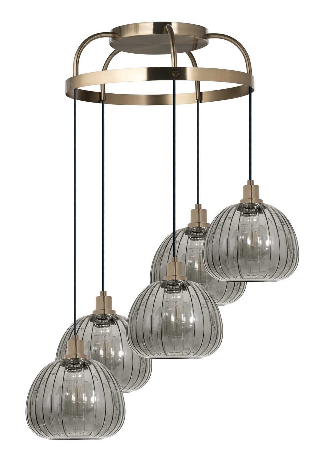 Ballelo Five Light Pendant in Brushed Gold Eglo Canada