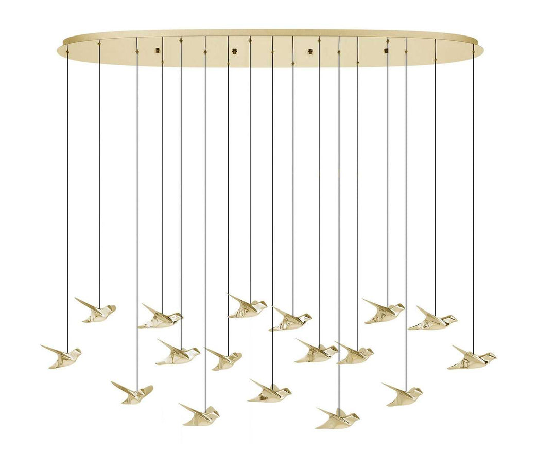 Paratebueno 2 LED Linear Pendant in Brass Eglo Canada