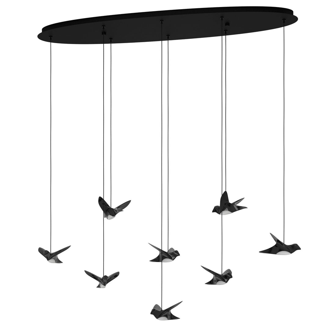 Paratebueno LED Pendant in Black, Black Chrome Eglo Canada