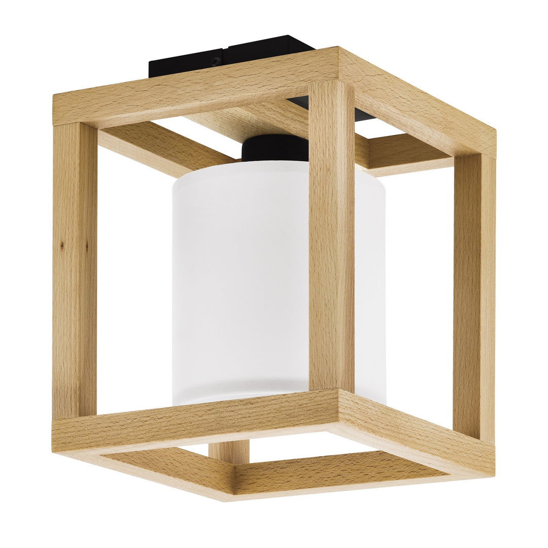 Eglo Canada - 390097A - One Light Ceiling Mount - Granados - Black, Beech Wood