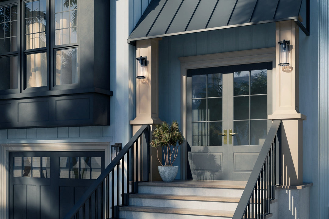 Kichler Canada - 59023BKDS - One Light Outdoor Wall Mount - Barras - Black