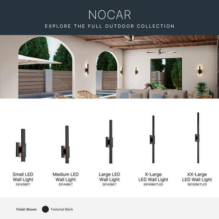 Kichler Canada - 59149BKTLED - LED Outdoor Wall Mount - Nocar - Textured Black