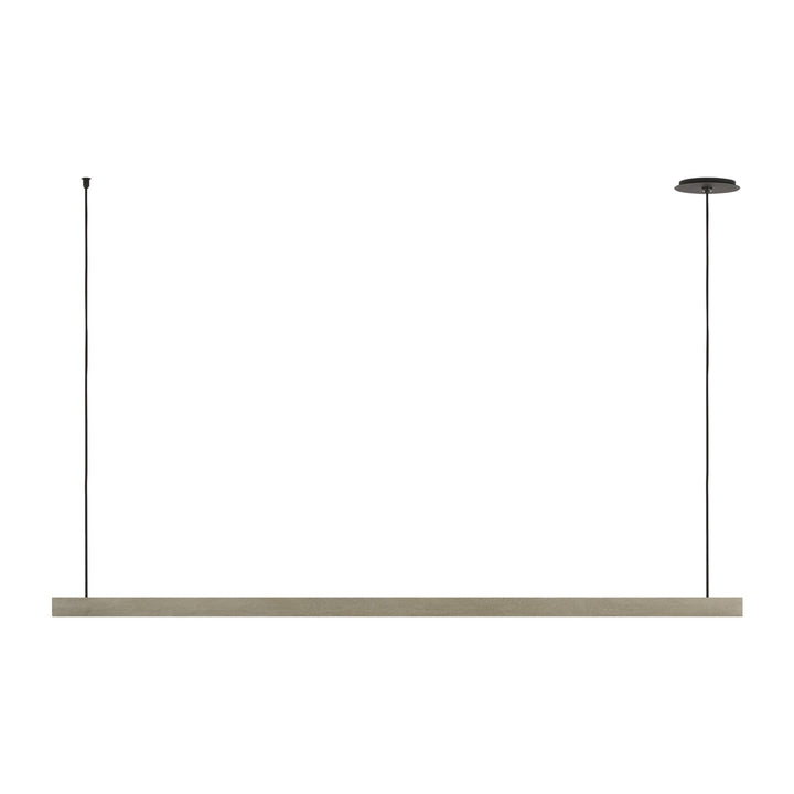 Lino LED Linear Chandelier in Honed Concrete Visual Comfort Modern