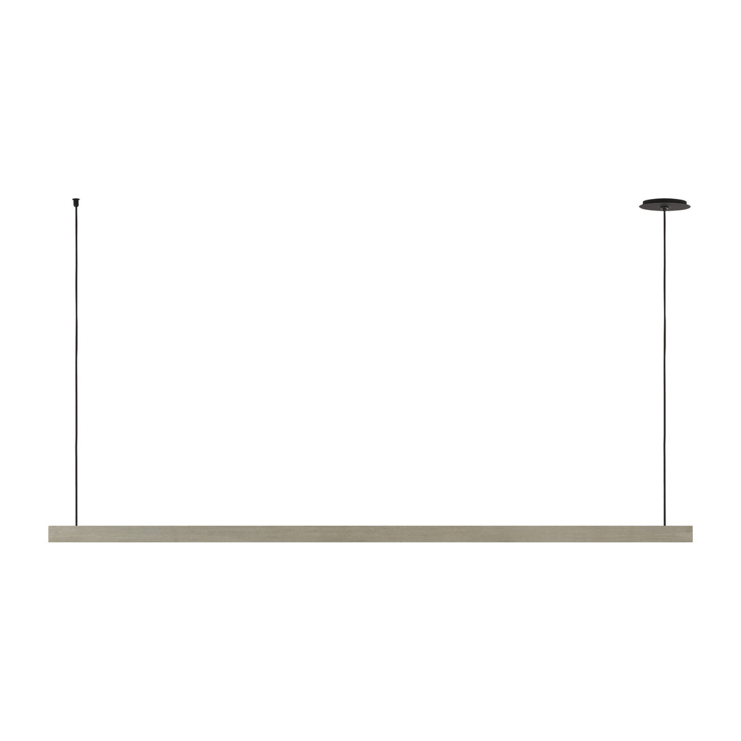 Lino LED Linear Chandelier in Honed Concrete Visual Comfort Modern