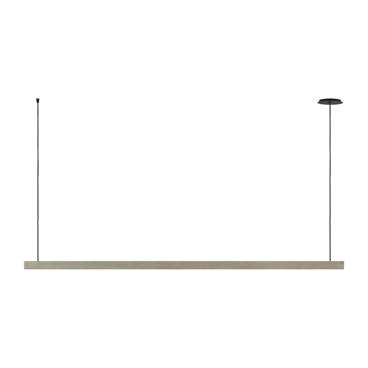 Lino LED Linear Chandelier in Honed Concrete Visual Comfort Modern
