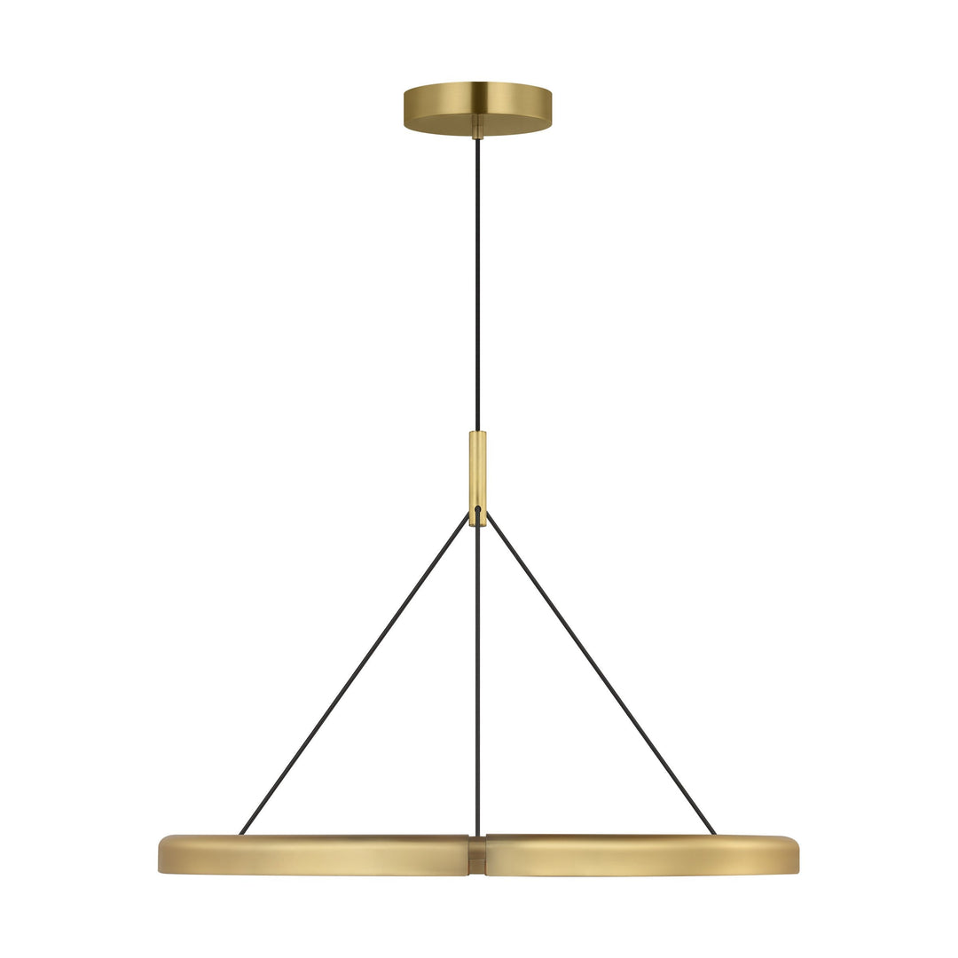 Cloak LED Chandelier in Hand-Rubbed Antique Brass Visual Comfort Modern