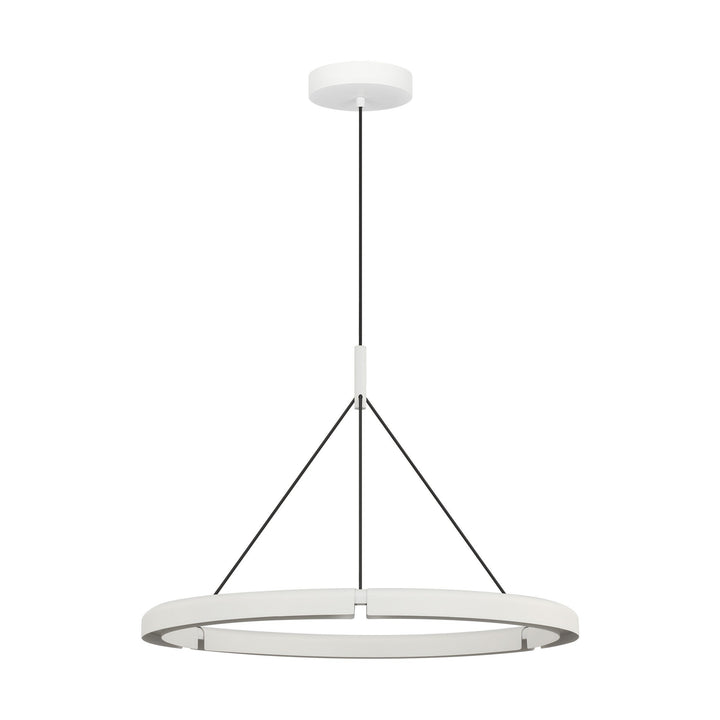Cloak LED Chandelier in Matte White Visual Comfort Modern