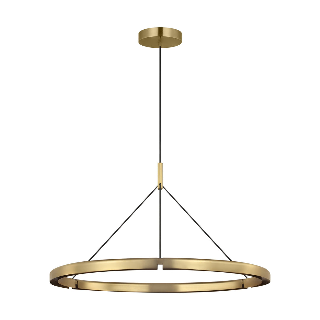 Cloak LED Chandelier in Hand-Rubbed Antique Brass Visual Comfort Modern
