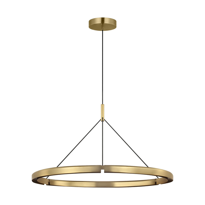 Cloak LED Chandelier in Hand-Rubbed Antique Brass Visual Comfort Modern