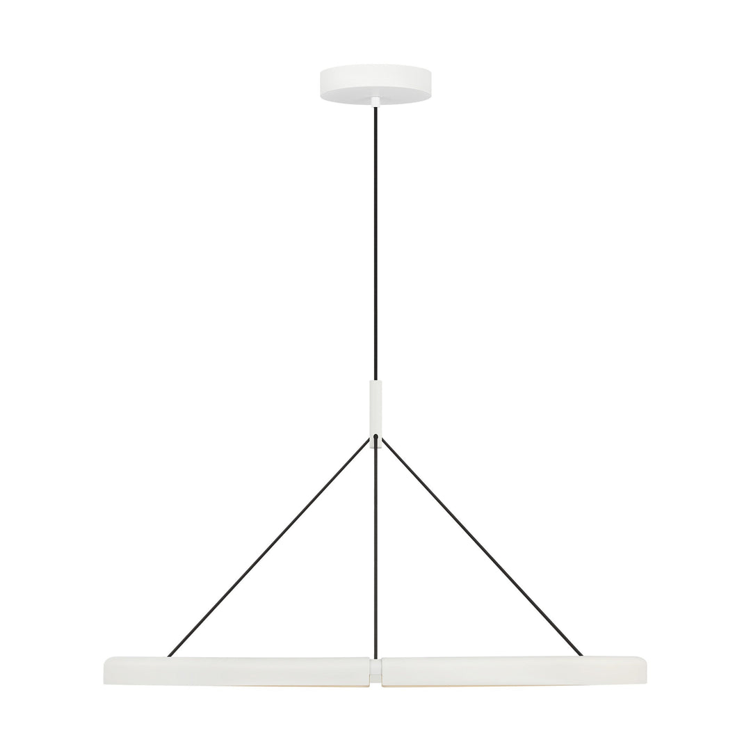 Cloak LED Chandelier in Matte White Visual Comfort Modern
