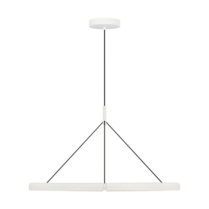 Cloak LED Chandelier in Matte White Visual Comfort Modern