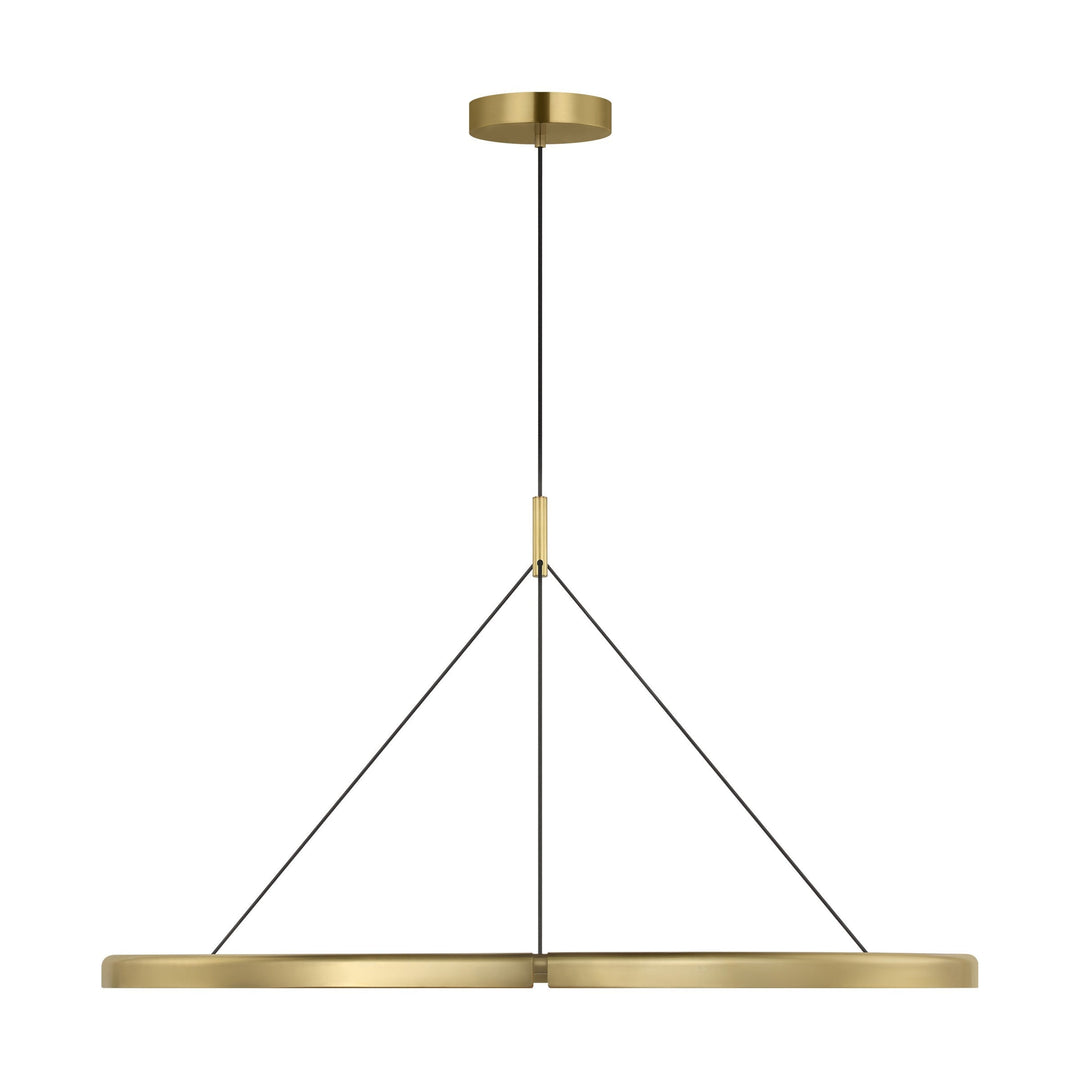 Cloak LED Chandelier in Hand-Rubbed Antique Brass Visual Comfort Modern