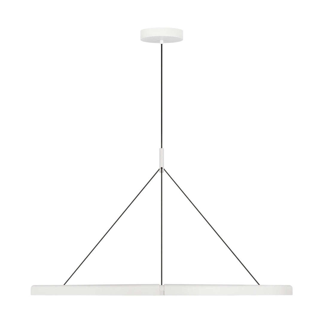 Cloak LED Chandelier in Matte White Visual Comfort Modern