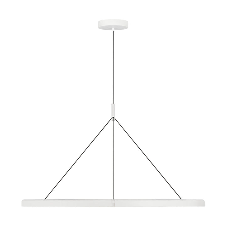 Cloak LED Chandelier in Matte White Visual Comfort Modern