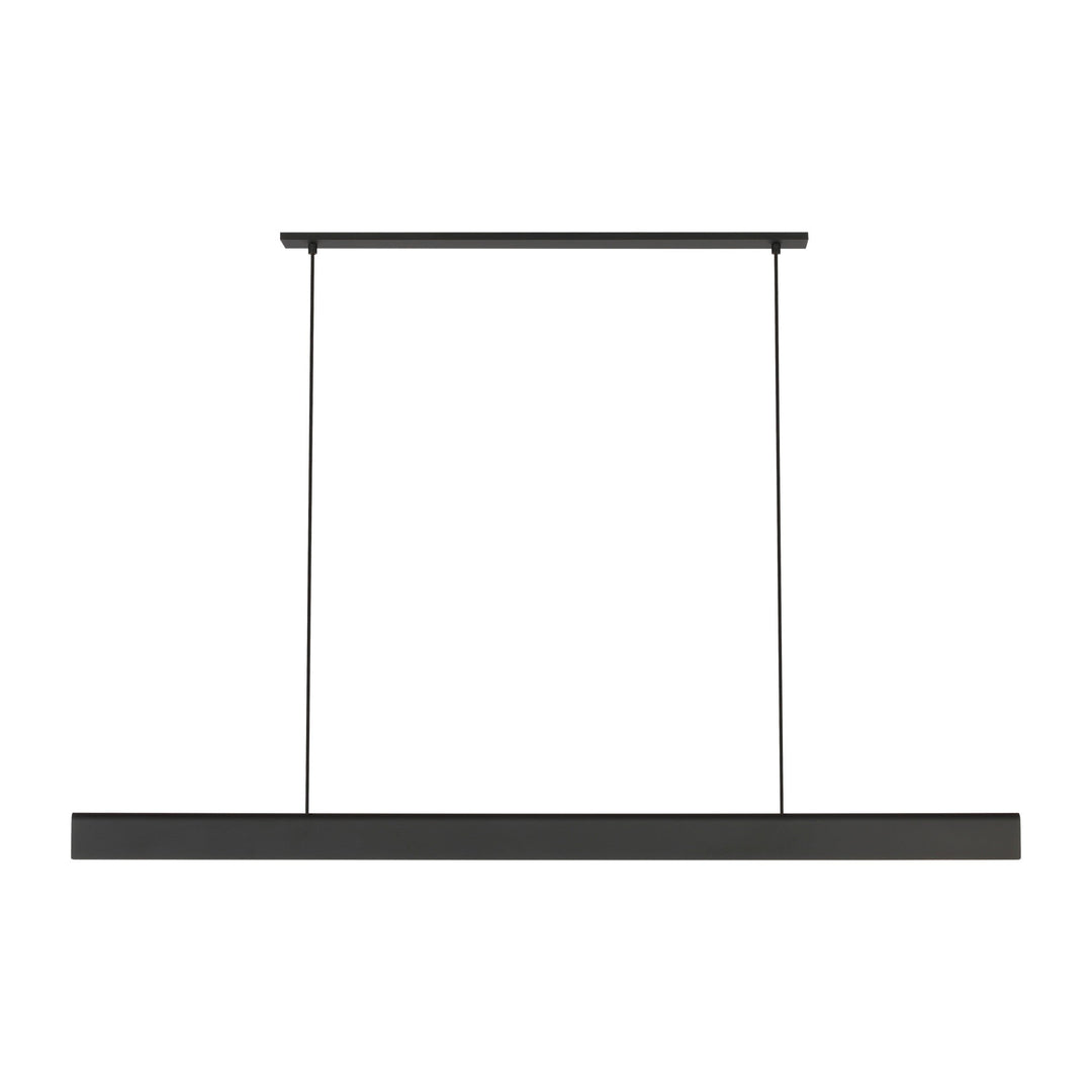 Cloak LED Linear Chandelier in Nightshade Black Visual Comfort Modern