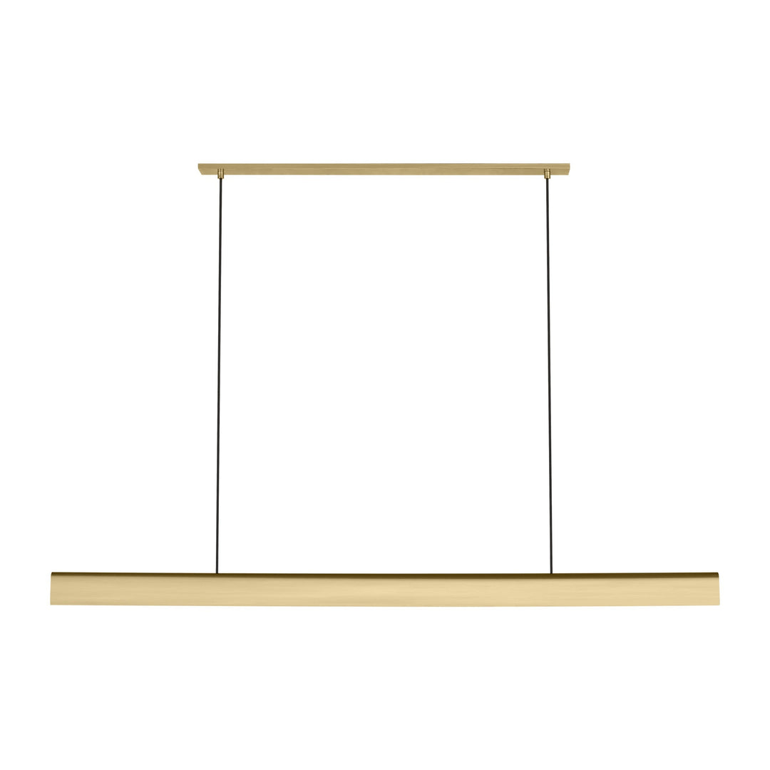 Cloak LED Linear Chandelier in Hand-Rubbed Antique Brass Visual Comfort Modern