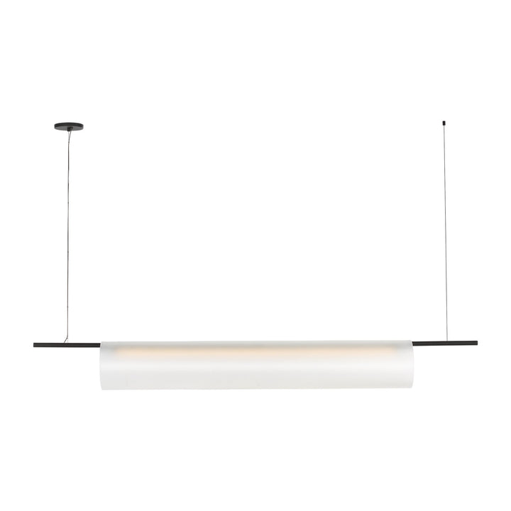 Trace LED Linear Chandelier in Nightshade Black Visual Comfort Modern