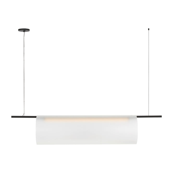 Trace LED Linear Chandelier in Nightshade Black Visual Comfort Modern