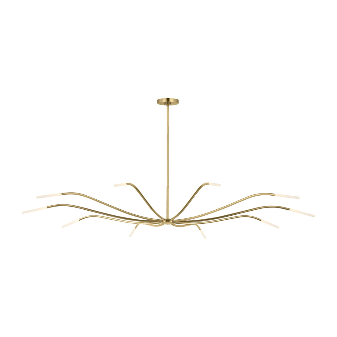 Lajos LED Chandelier in Hand-Rubbed Antique Brass Visual Comfort Modern