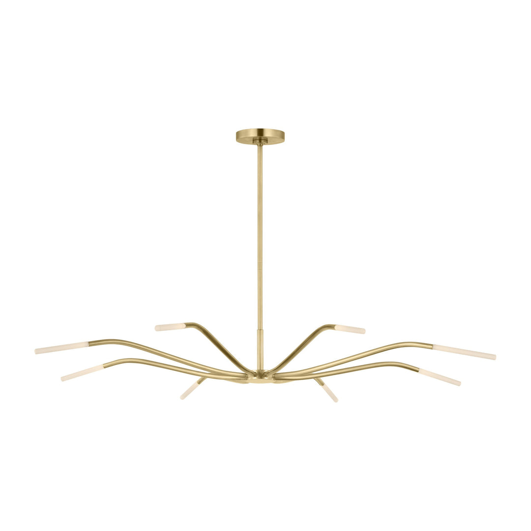 Lajos LED Chandelier in Hand-Rubbed Antique Brass Visual Comfort Modern