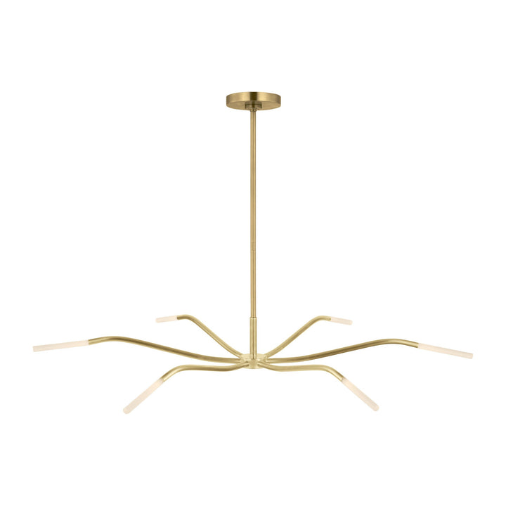 Lajos LED Chandelier in Hand-Rubbed Antique Brass Visual Comfort Modern