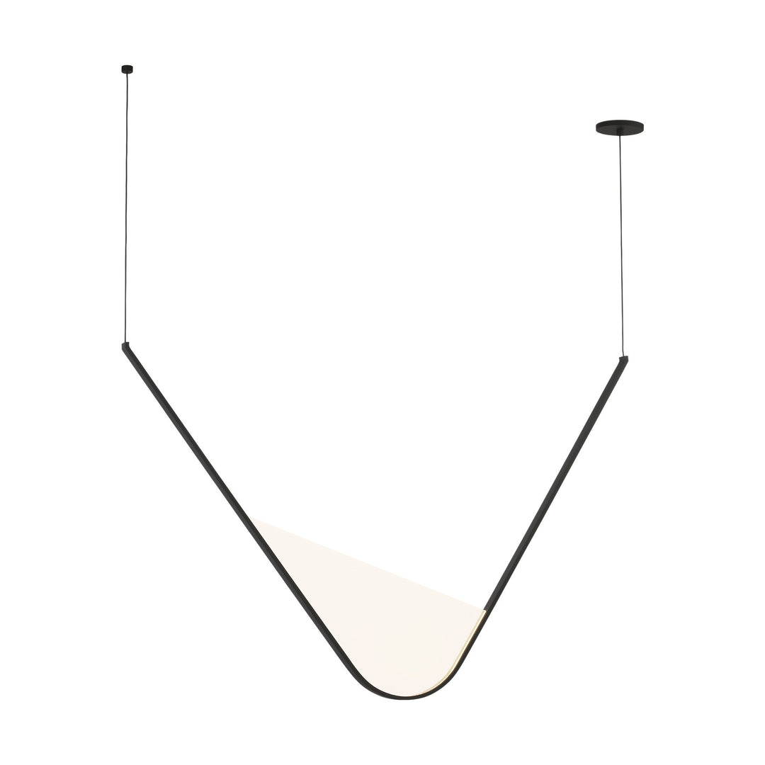 Mizu LED Chandelier in Nightshade Black Visual Comfort Modern