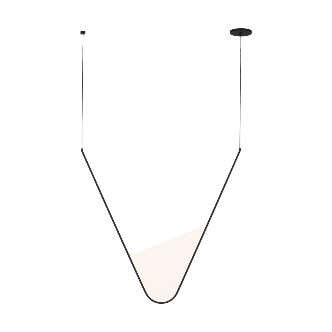 Mizu LED Chandelier in Nightshade Black Visual Comfort Modern