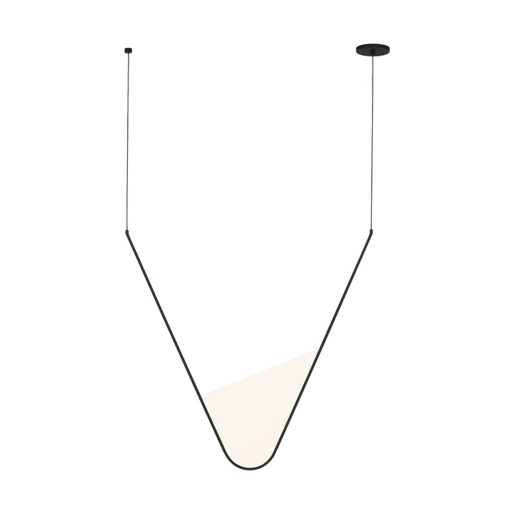 Mizu LED Chandelier in Nightshade Black Visual Comfort Modern