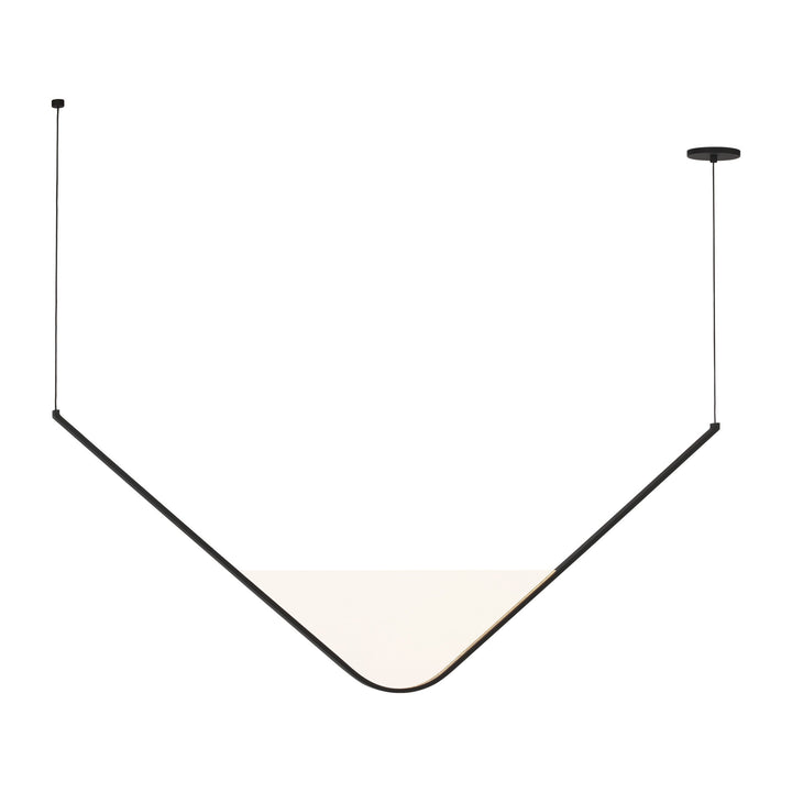 Mizu LED Chandelier in Nightshade Black Visual Comfort Modern