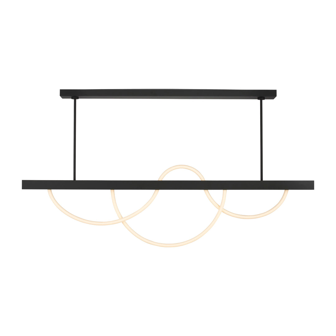 Uneri LED Linear Chandelier in Nightshade Black Visual Comfort Modern