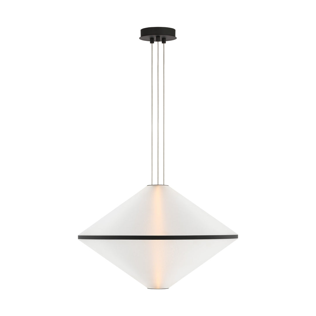 Bicono LED Pendant in Nightshade Black Visual Comfort Modern