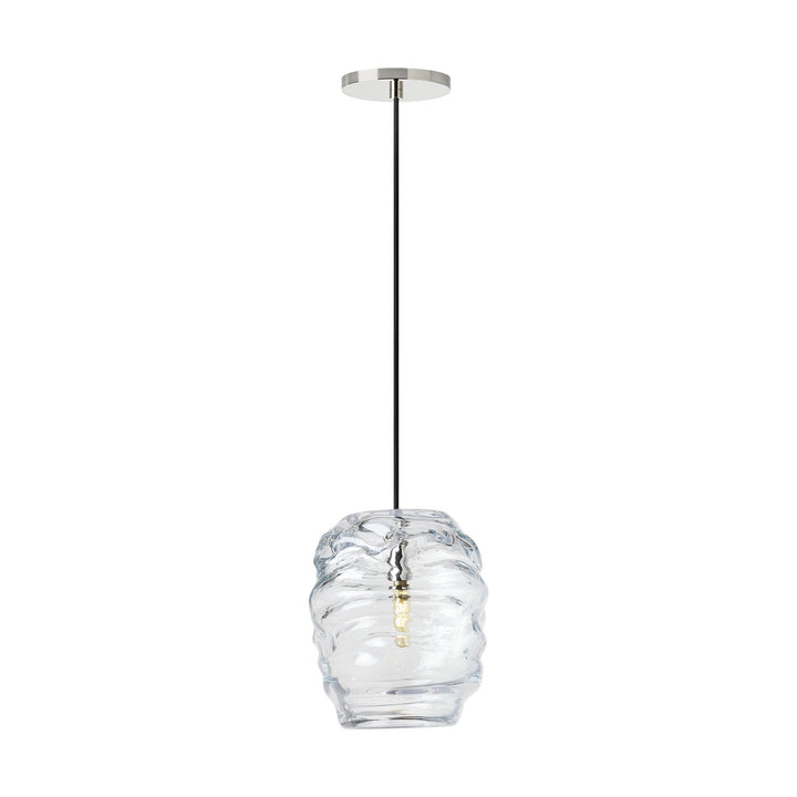 Audra One Light Pendant in Polished Nickel Visual Comfort Modern