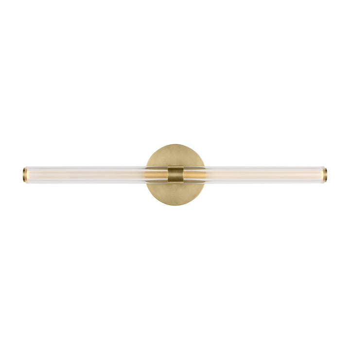 Reiya Round LED Vanity in Hand-Rubbed Antique Brass Visual Comfort Modern