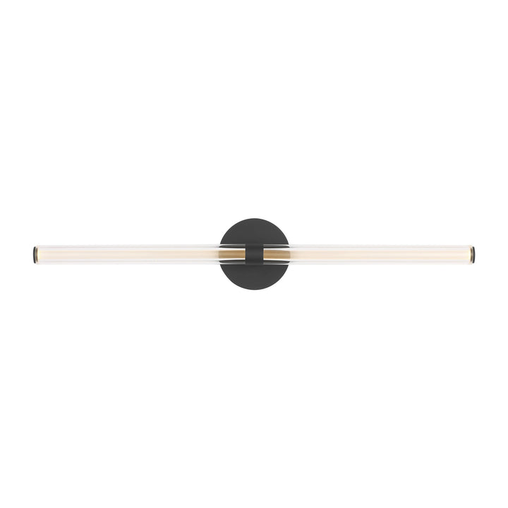 Reiya Round LED Vanity in Nightshade Black Visual Comfort Modern