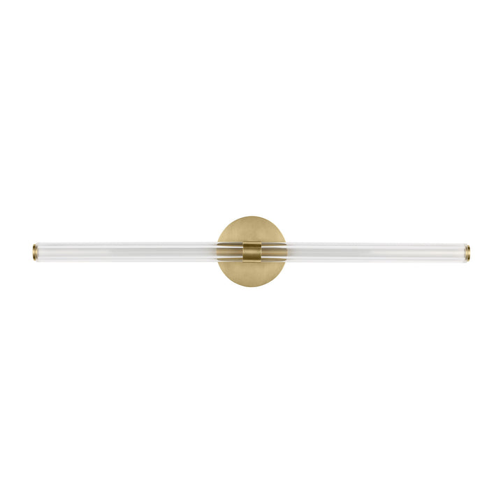 Reiya Round LED Vanity in Hand-Rubbed Antique Brass Visual Comfort Modern