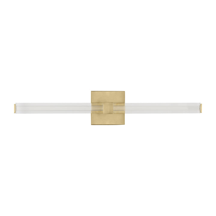 Reiya Square LED Vanity in Hand-Rubbed Antique Brass Visual Comfort Modern